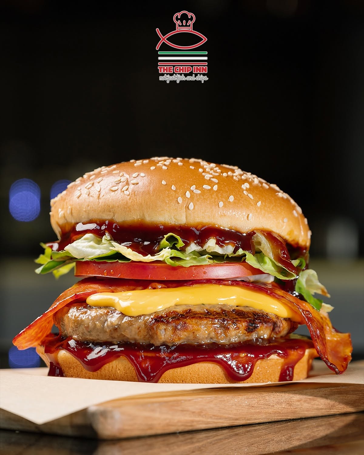 The Chip Inn Edinburgh Delicious Cheese Burger